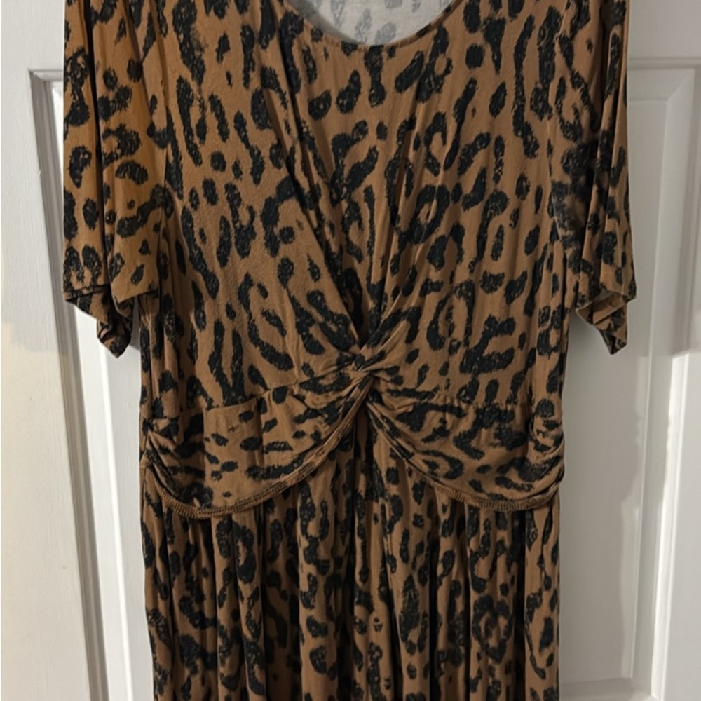 Torrid Black and Brown Leopard Dress